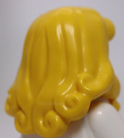 Lego Minifigure Hair Female Long with Part over Right Shoulder Curled Ends Hole