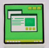 Lego 2x Tile Decorated 2 x 2 with Computer Monitor Pattern 3