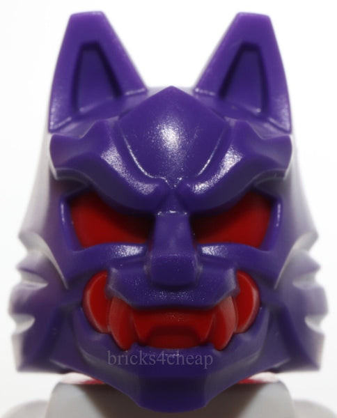 Lego Headgear Mask Wolf with Knot on Back with Molded Red Eyes Teeth Head