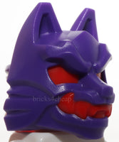 Lego Headgear Mask Wolf with Knot on Back with Molded Red Eyes Teeth Head