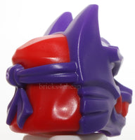 Lego Headgear Mask Wolf with Knot on Back with Molded Red Eyes Teeth Head