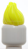 Lego Neon Yellow Minifigure Hair Mohawk Wide and Wavy