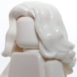 Lego White Minifigure Hair Female Mid Length Wavy