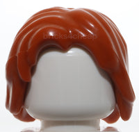 Lego Dark Orange Minifigure Hair Mid Length Tousled with Center Part