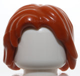 Lego Dark Orange Minifigure Hair Mid Length Tousled with Center Part