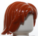 Lego Dark Orange Minifigure Hair Mid Length Tousled with Center Part