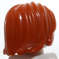 Lego Dark Orange Minifigure Hair Mid Length Tousled with Center Part