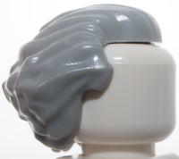 Lego Minifig Hair Swept Back Widows Peak Chin Length Bushy in Back