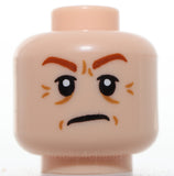 Lego Head Dual Sided Dark Orange Eyebrows Medium Nougat Wrinkles Smile Frown