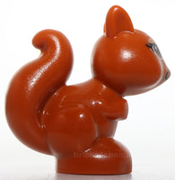 Lego Squirrel Friends Style Black Reddish Brown White Eyes Black Eyelashes
