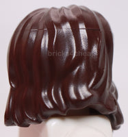 Lego Dark Brown Minifig Hair Shaggy with Beard and Mouth Hole