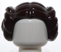 Lego Dark Brown Hair Female with 2 Buns Center Part Princess Leia 2011