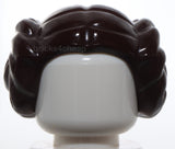 Lego Dark Brown Hair Female with 2 Buns Center Part Princess Leia 2011