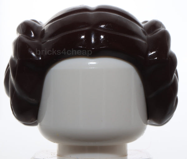 Lego Dark Brown Hair Female with 2 Buns Center Part Princess Leia 2011