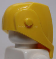 Lego Headgear Helmet Welding with Dark Azure Pixelated Eyes Orange Rivets