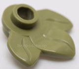Lego 20x Olive Green Plant Plate Round 1 x 1 with 3 Layered Leaves