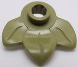 Lego 20x Olive Green Plant Plate Round 1 x 1 with 3 Layered Leaves