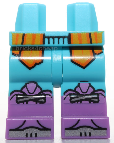 Lego Hips and Legs with Molded Medium Lavender Boots Robe Ends and Silver Laces