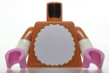 Lego Torso White Furry Chest and Tail on Back Pattern