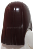 Lego Dark Brown Minifigure Hair Female Long Straight Bangs Flexible Rubber
