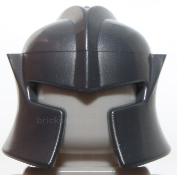 Lego Flat Silver Headgear Helmet Castle Barbute Angled Cheek Protection