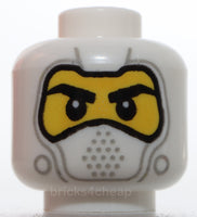 Lego Balaclava Light Bluish Gray Details Yellow Face Black Eyebrows