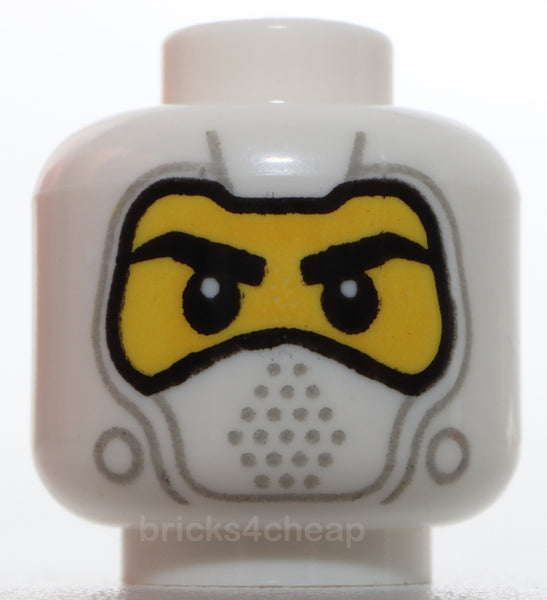 Lego Balaclava Light Bluish Gray Details Yellow Face Black Eyebrows