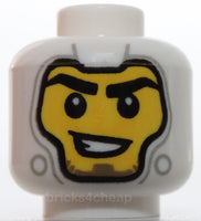 Lego Balaclava Light Bluish Gray Details Yellow Face Black Eyebrows
