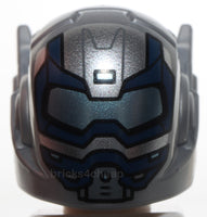Lego Flat Silver Headgear Helmet Ear Antennas Metallic Light Blue Visor