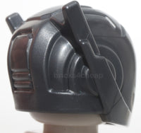 Lego Flat Silver Headgear Helmet Ear Antennas Metallic Light Blue Visor