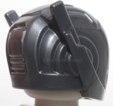 Lego Flat Silver Headgear Helmet Ear Antennas Metallic Light Blue Visor