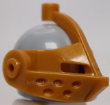 Lego Castle Light Bluish Gray Minifgure Standard Helmet Pearl Gold Point Visor