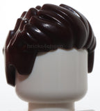 Lego Dark Brown Mini Doll Hair Short Spiked Swept Up in Front