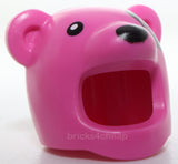 Lego Dark Pink Head Cover Costume Polar Bear Black Nose Eyes and Eye Patch