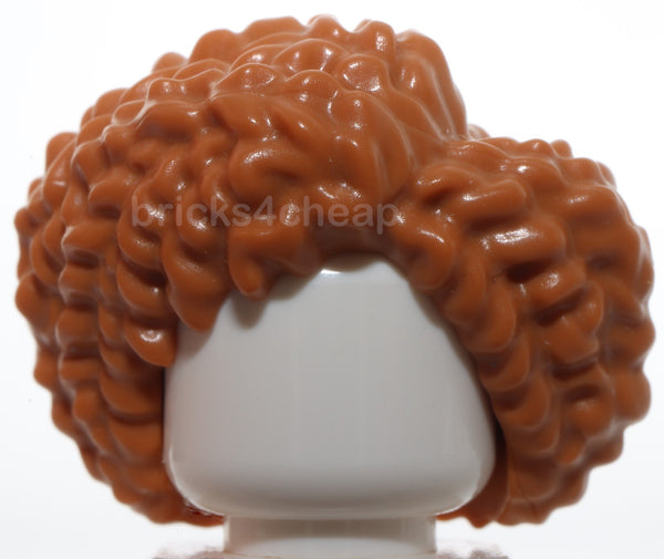 Lego Medium Nougat Minifig Hair Female Coiled Parted Wash and Go