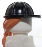 Lego Minifigure Headgear Helmet Construction Molded Nougat Ponytail Hair