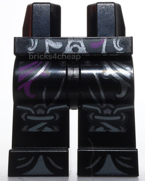 Lego Hips and Legs Magenta and Silver Swirls Dark Bluish Gray Knees and Toes