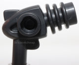 Lego 4x Flat Silver Minifigure Weapon Space Ray Gun Rounded Heat Diffusers