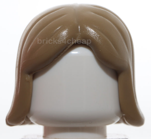 Lego Dark Tan Female Hair Shirt Center Part