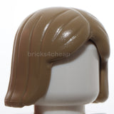 Lego Dark Tan Female Hair Shirt Center Part