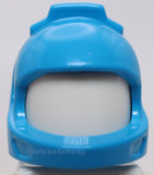 Lego Dark Azure Headgear Helmet Space City Astronaut with Molded White Neck Base