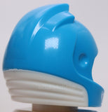 Lego Dark Azure Headgear Helmet Space City Astronaut with Molded White Neck Base