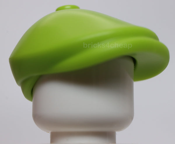 Lego Lime Minifigure Headgear Hat Flat Cap