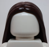 Lego Dark Brown Minifigure Hair Female Long and Straight with Center Part