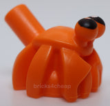 Lego Orange Hermit Crab Bar on Back with Black Eyes Pattern