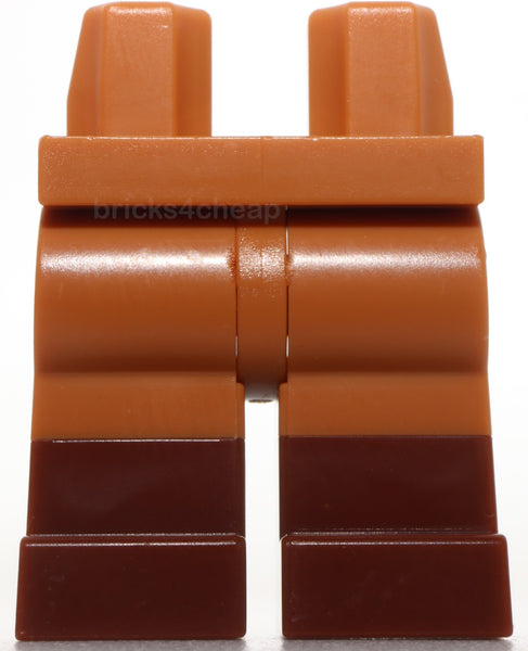Lego Medium Nougat Hips and Legs Molded Reddish Brown Lower Legs Boots Pattern