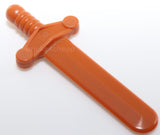 Lego 2x Dark Orange Minifigure Weapon Sword Shortsword Elaborate Hilt