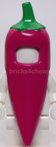 Lego Headgear Head Cover Costume Chili Pepper with Bright Green Stem Pattern