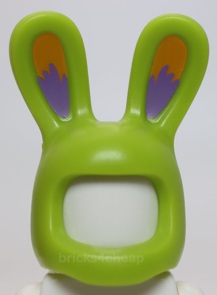 Lego Head Cover Costume Bunny Ears Bright Light Orange Medium Lavender Auricles