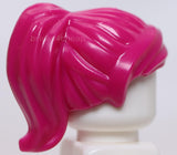 Lego Magenta Minifigure Hair Female Ponytail and Swept Sideways Fringe